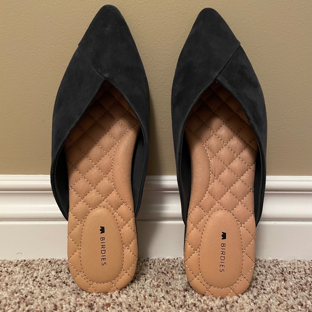 Birdies - The Swan - Navy Blue Suede - Size 8